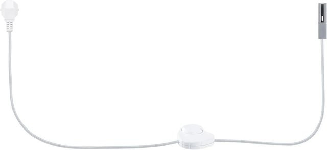 Paulmann URail Einspeisung Kabel mit Schalter in Chrom Matt, B/T/H: 24 x 1,8 x 1,8 cm - Bild 1