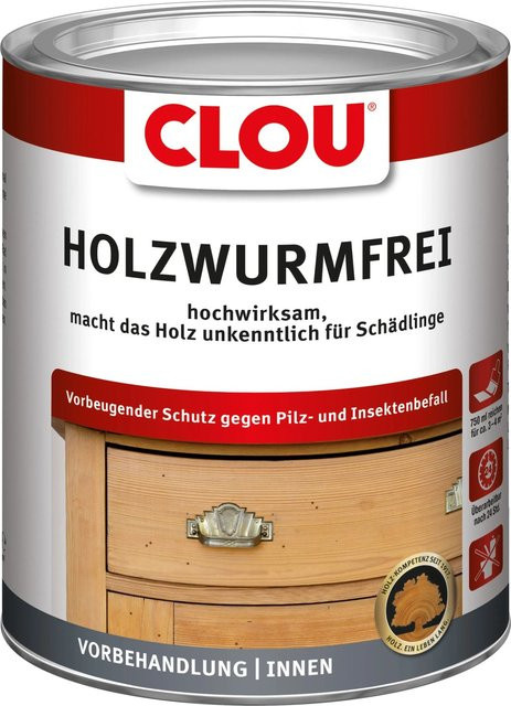 Clou Holzwurm-Frei Holzschutzmittel farblos 750 ml - Bild 1