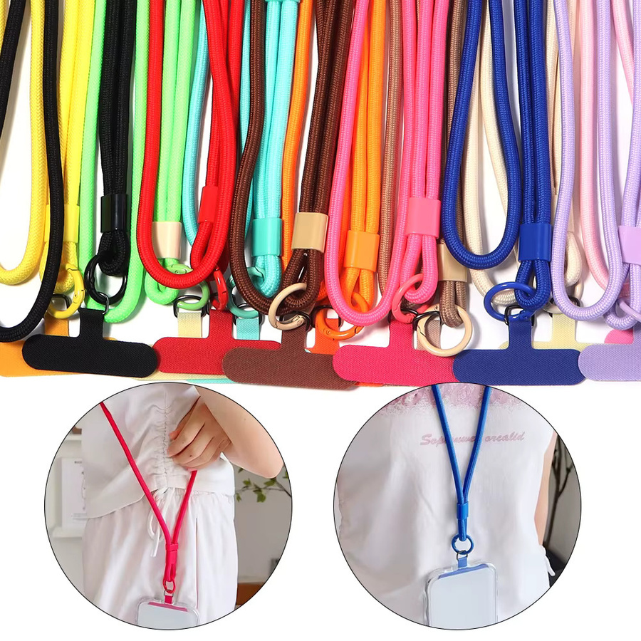 Universelles Handy-Lanyard in Bunt und Braun als verstellbare Anti-Verlust-Langkordel für dein Smartphone - Bild 3
