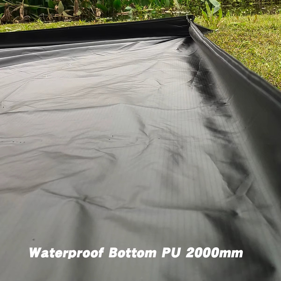 Wasserdichte Camping Matte aus Oxford Polyester von HIDE WALKER in Schwarz, 300 x 250 cm - Bild 3