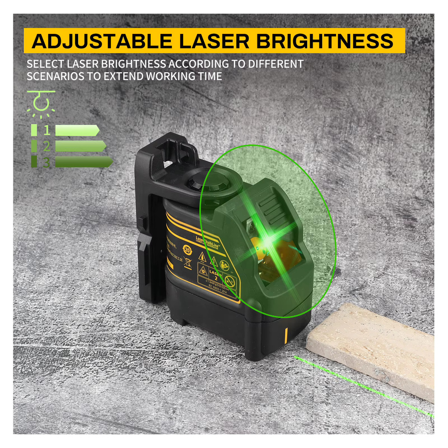 DeWalt DW088CG 2-Linien-Laser-Nivelliergerät mit grünem Strahl, selbstnivellierender Kreuzlinienlaser für horizontale und vertikale Anwendungen - Bild 3