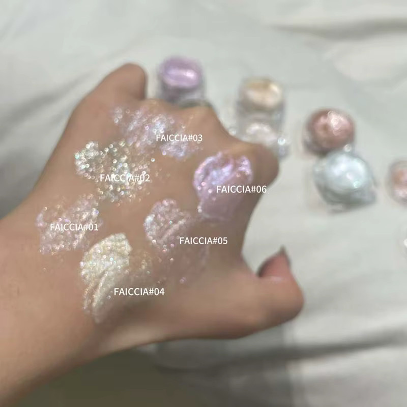 Faiccia Glitzer-Gel-Lidschatten, glänzend, Unisex - Bild 3