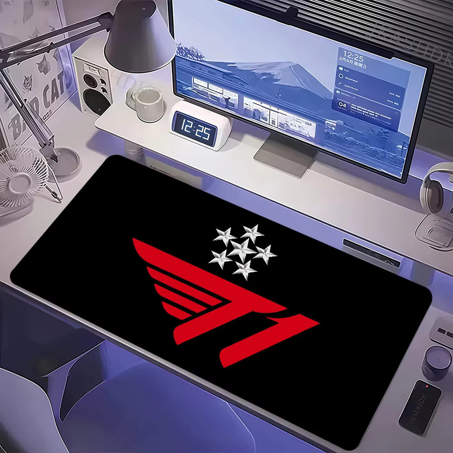 Game Cool 2025 S-SKT T1 Mauspad in Schwarz, rutschfestes und verdicktes Gaming-Mauspad mit Lockedge-Design für Büro und Gaming - Bild 3