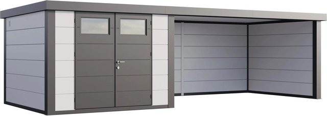 Telluria Gerätehaus Classico mit Lounge XL Rechts in Weiß, B/H/T: 782 x 219 x 318 cm - Bild 1