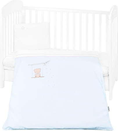 Kikkaboo Babybettwäsche Set Dream Big 5-teilig aus 100 % Baumwolle in Blau mit Bettdecke B: 135 cm, B: 95 cm und Kopfkissen B: 45 cm, H: 35 cm