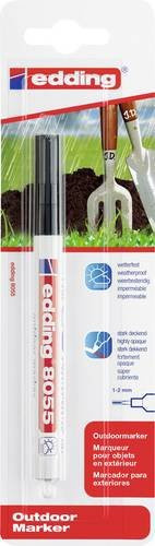 Edding Outdoormarker 8055 Permanent Marker Schwarz mit Bullet-Spitze für Aluminium - Bild 1
