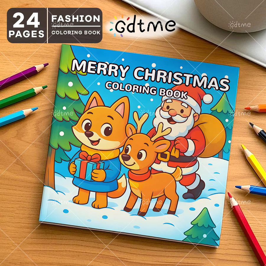 MERRY CHRISTMAS Malbuch für Erwachsene und Teenager mit dickem Papier in Multicolour - Bild 2