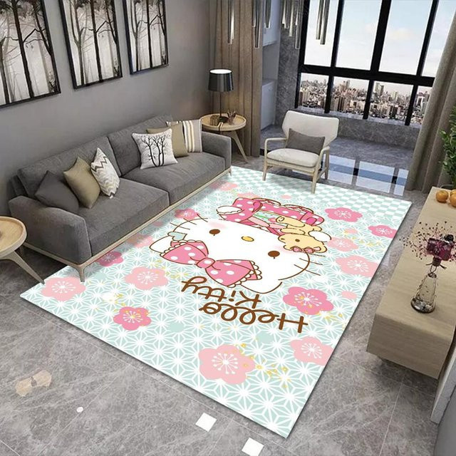 Miniso Sanrio Hello Kitty Teppich in Rosa für Wohnzimmer und Schlafzimmer B/B/H: 60 x 40 cm - Bild 1