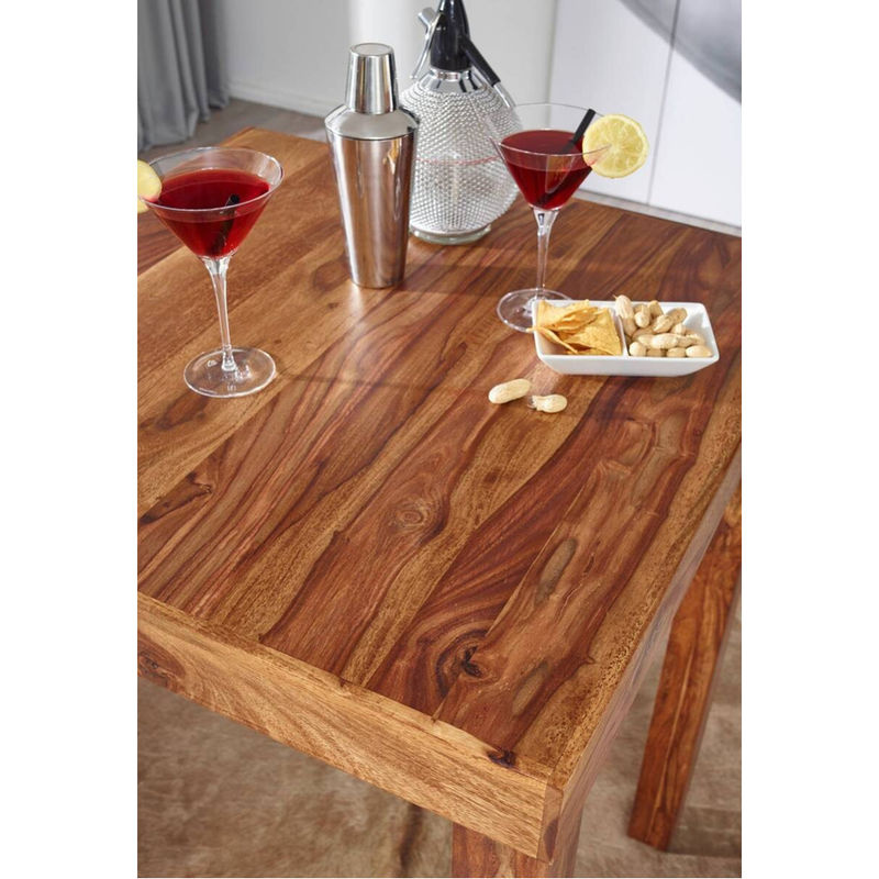 Wohnling Bartisch aus Sheesham Massivholz in Braun, B/T/H: 80 x 80 x 110 cm - Bild 2