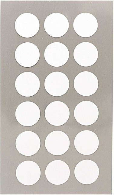 Rico Design Paper Poetry Office Sticker Punkte in Weiß, Durchmesser: 15 mm, 4 Bogen - Bild 1