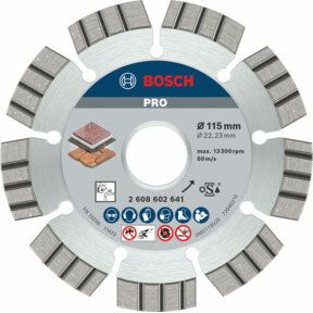 Bosch Diamanttrennscheibe Best for Stone Durchmesser: 115 mm, B/H/D: 115 x 22,23 x 2,2 mm, Dicke: 12 mm - Bild 3