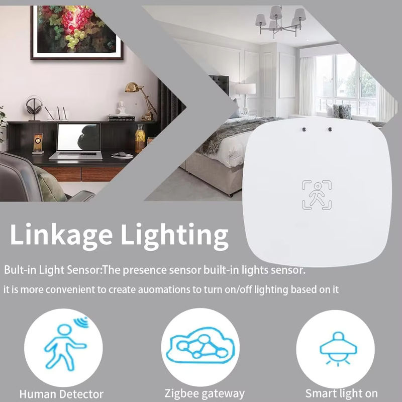 Tuya Smart Menschliche Präsenzerkennung Tuya WiFi/Zigbee PIR Sensor und Radar Detektor in Weiß - Bild 5