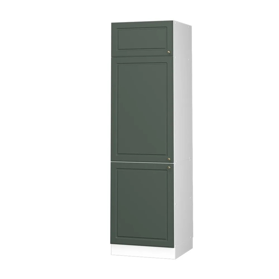 Vicco Fame-Line Kühlumbauschrank Hochschrank für die Küche in Grün-Gold und Weiß im Landhausstil, Breite: 60 cm, Höhe: 206,8 cm, Tiefe: 58 cm - Bild 2