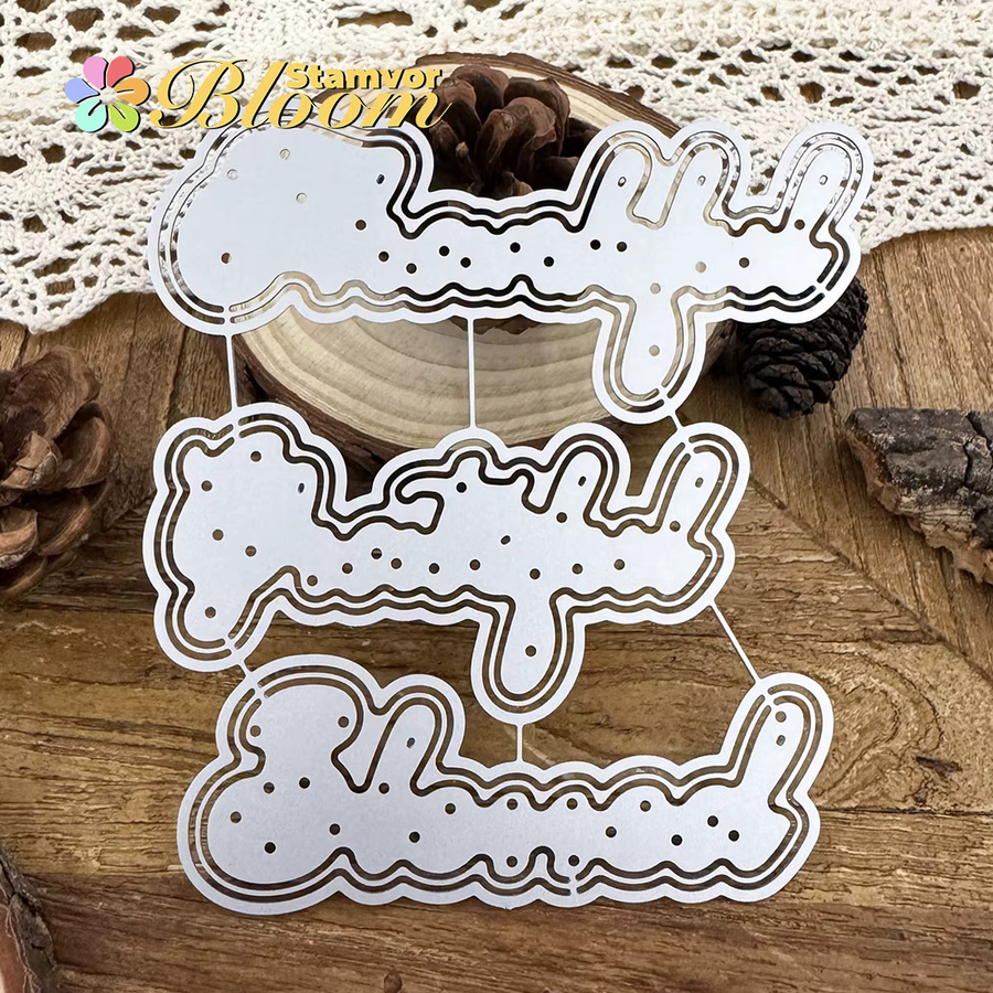 Metall-Stanzformen DANKFUL GRATEFUL BLESSED für Scrapbooking und dekorative Prägung in Silber - Bild 3