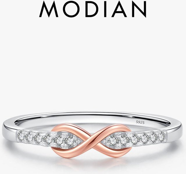 MODIAN Ring 925 Silber, Roségold, Zirkonia, Damen - Bild 1
