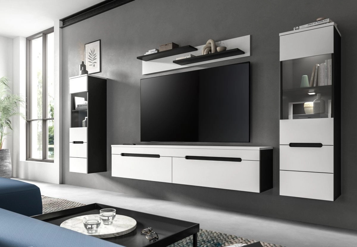 Wohnwand Cooper von Inn.Furn in Weiß und Grau mit Breite: 272 cm - Bild 3