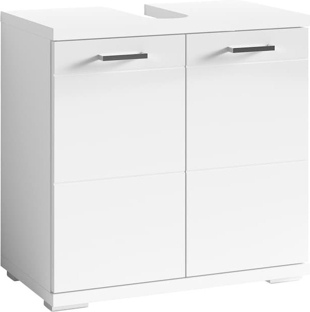 byLIVING Waschbeckenunterschrank NEBRASKA für das Badezimmer, weiß, Hochglanz, B 80 cm, H 59 cm, T 31,5 cm - Bild 1
