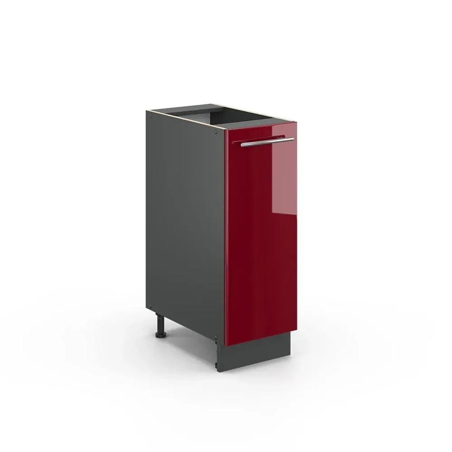 Vicco Apothekerschrank Fame-Line Bordeaux Hochglanz Anthrazit Breite: 30 cm - Bild 3