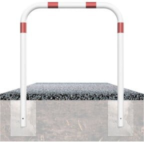 Schake Abweisebügel aus Stahlrohr Ø 60 x 2,5 mm, beschichtet, zum Einbetonieren, Breite: 100 cm, Höhe: 100 cm - Bild 1