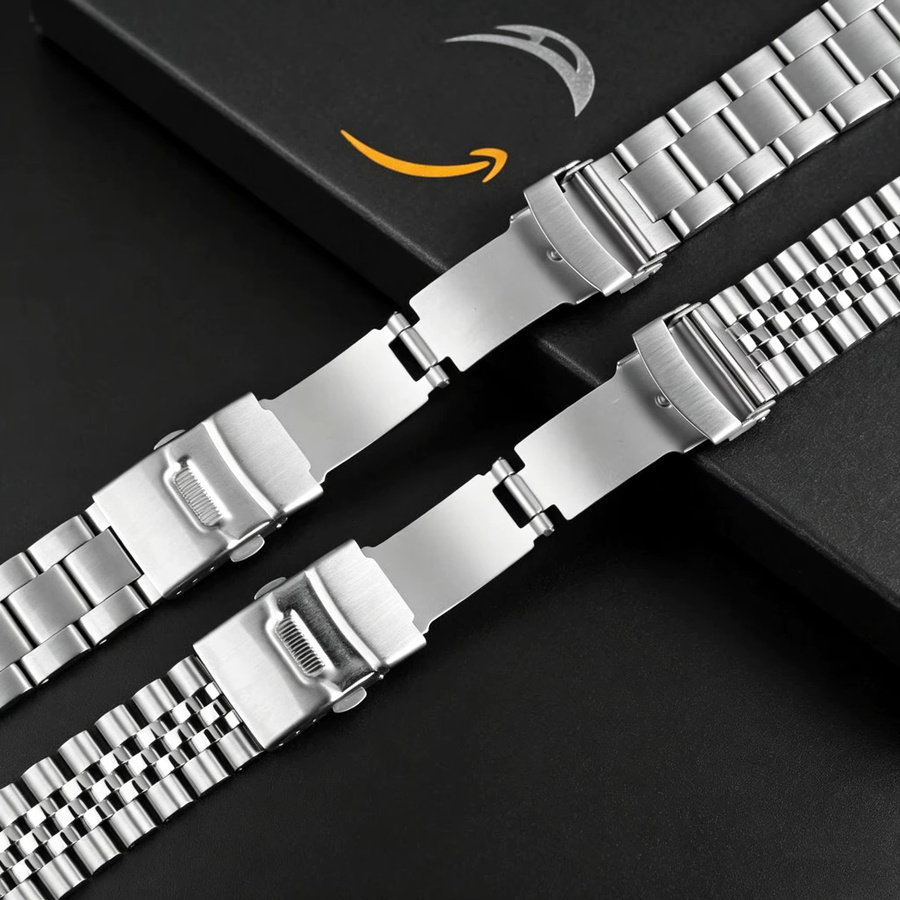 Hiyii Uhrenarmband Edelstahl, Silber, 22 mm, Unisex - Bild 2