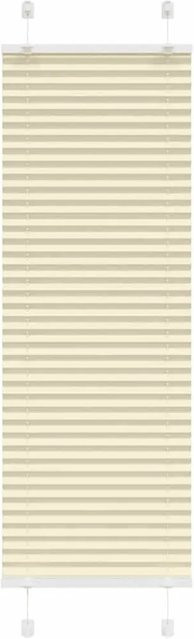 vidaXL Plissee Creme Beige aus Polyester, halbtransparent, B: 50 cm, H: 150 cm - Bild 1