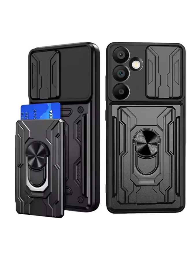 Heavy Duty Armor Case mit Kartenhalter für Samsung Galaxy S25 S24 S23 S22 Ultra Plus S24FE S23FE in Schwarz und Blau - Bild 6