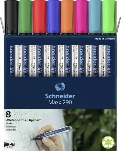Schneider Whiteboard-Marker Maxx 290 Set mit 8 Stück in sortierten Farben - Bild 1