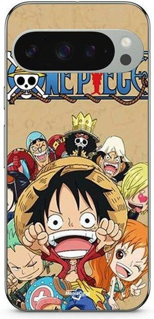 MANIACASE Schutzhülle für Google Pixel 9 Pro im One Piece Anime Manga Design, Schwarz/Mehrfarbig - Bild 1