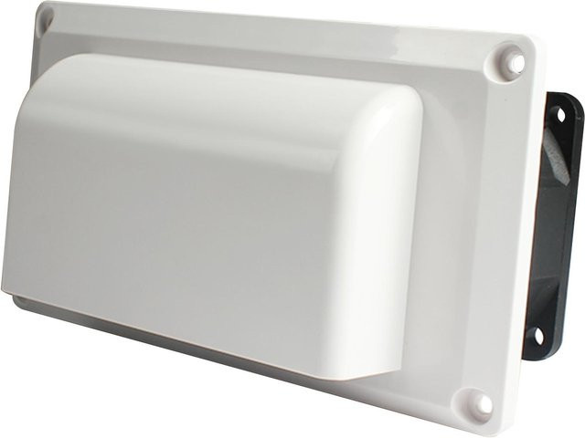 Igeteck Abluftventilator für Wohnwagen und Wohnmobil mit seitlicher Entlüftung, 12 V, Weiß, B/H/T: 15,0 x 7,2 x 8,0 cm - Bild 1