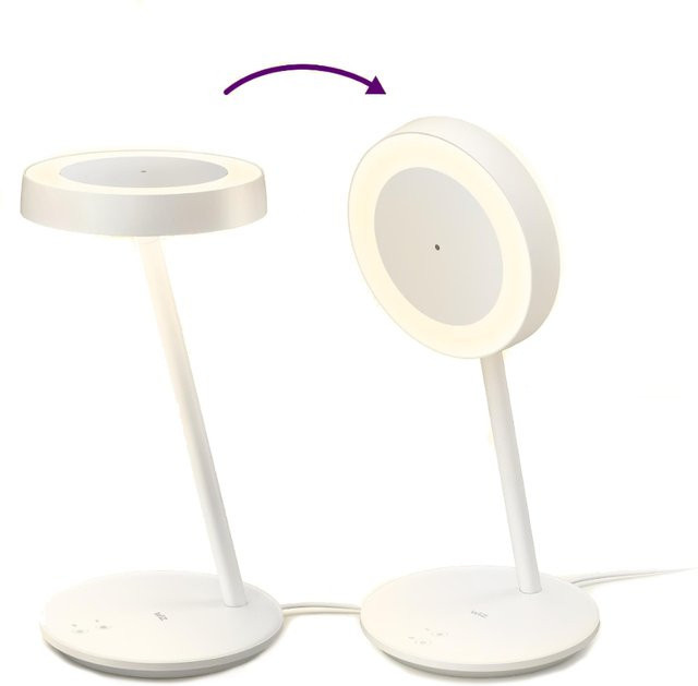 WiZ Portrait Smarte Schreibtischlampe mit Ringlicht und RGB in Weiß, B/T/H: 38 x 20,4 x 19,5 cm - Bild 1
