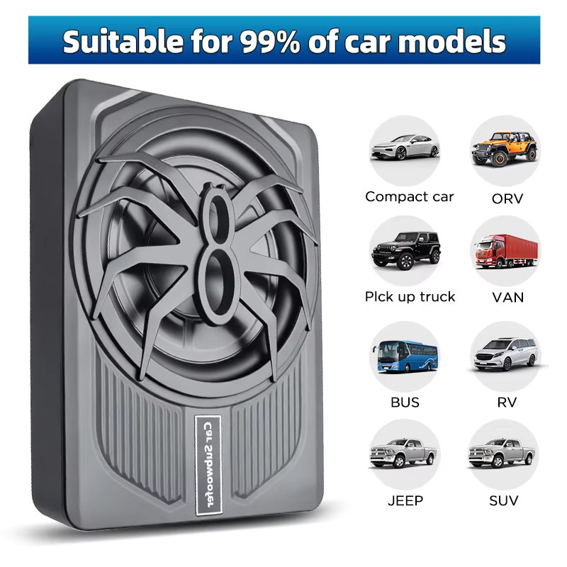 Junsun 10-Zoll-Auto-Subwoofer-Verstärker mit Stereo-Surround-Sound und LED-Umgebungslicht in Schwarz - Bild 5