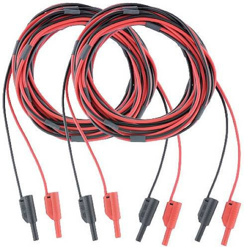 Metrel S 1058 Sicherheits-Messleitungs-Set mit 4mm Bananensteckern, Schwarz und Rot, 10,00 m - Bild 1