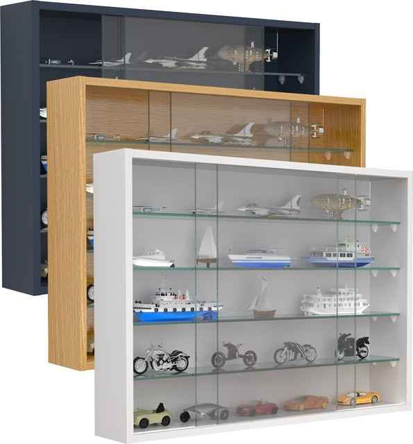 VCM Hängevitrine Drivalo L aus Glas mit ESG-Sicherheitsglas, transparent, H x B x T: 55 x 75 x 12 cm - Bild 1