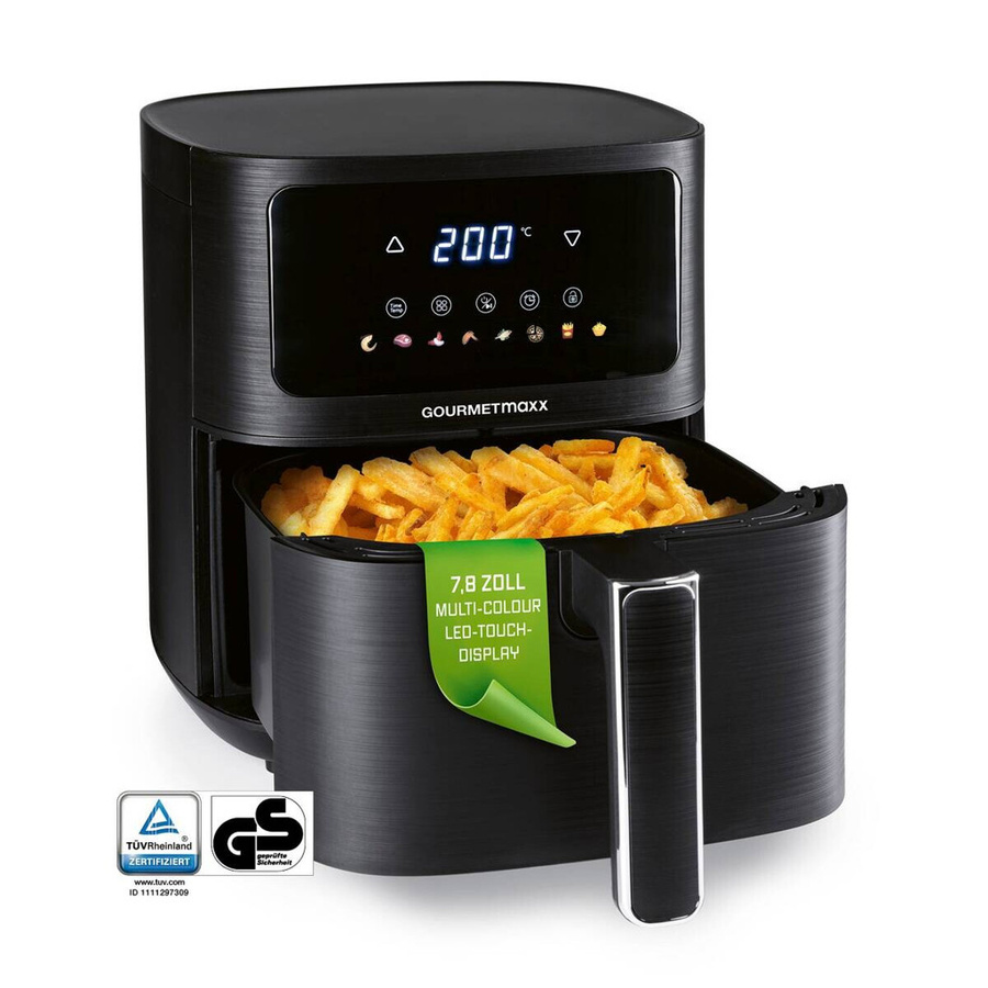 GOURMETmaxx Heißluftfritteuse mit Digitalanzeige in Schwarz, 4,5 l, B/H/T: 26 x 29,5 x 36 cm - Bild 5