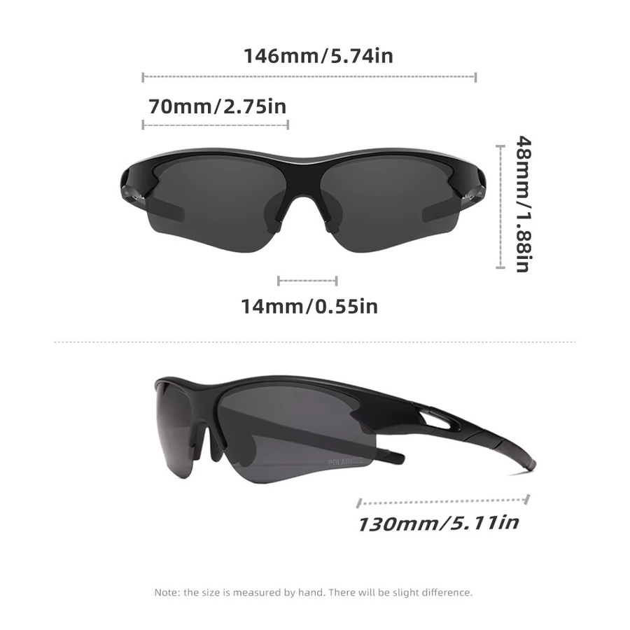 KINGSEVEN Sportsonnenbrille, Wrap, Vollrand, Schwarz, Unisex - Bild 2