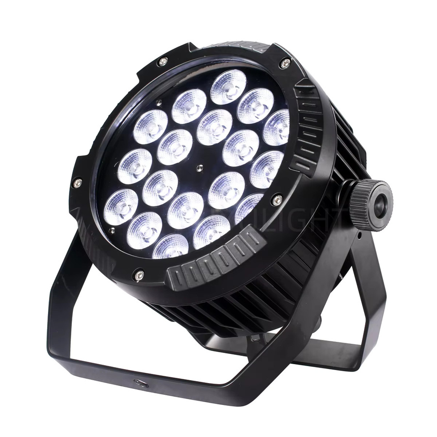 HYULIGHTS LED Par Licht RGBWAUV IP65 Wasserdicht mit DMX512 Steuerung für professionelle Bühne und Outdoor-Einsatz 18x18W - Bild 3