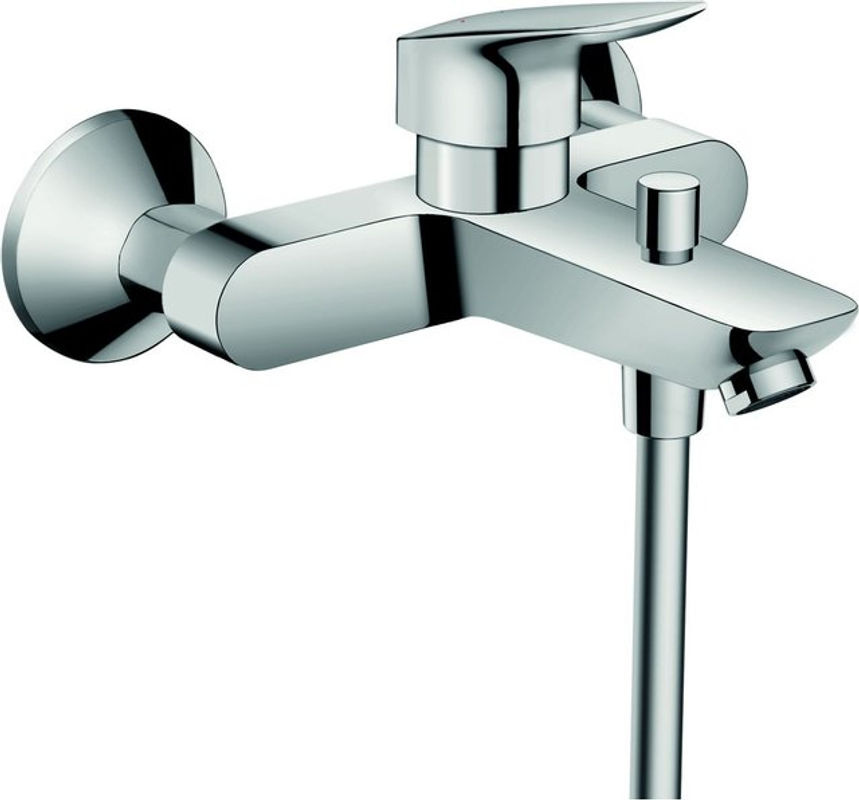 Hansgrohe Logis Wannen-Einhebelmischer AP mit schwenkbarem Auslauf in Chrom - Bild 2