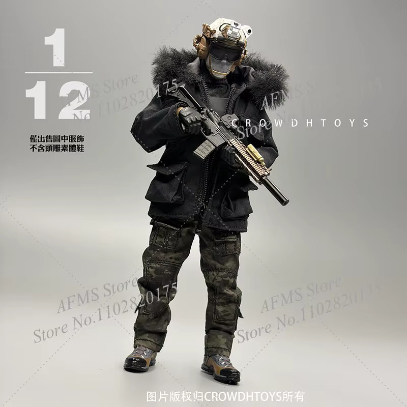 Hot Toys Snow Mountain Ghost Kampfuniform-Mantel, Zubehör, Schwarz - Bild 2