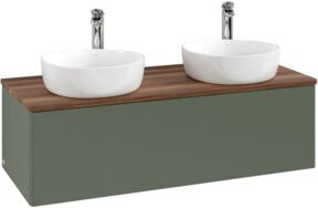 V&B Antao Waschtischunterschrank mit integrierter Beleuchtung, Wandmontage, hellgrau lackiert, B/T/H: 120 x 36 x 50 cm - Bild 1