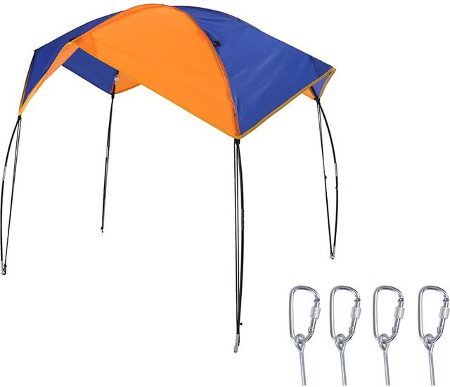 Intex Boot Sonnenschutz Segelboot Markise Abdeckung für 4 Personen in Orange und Blau aus Polyester - Bild 1