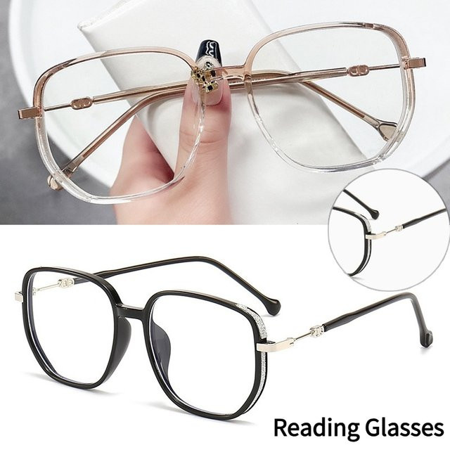 MDOD Lesebrille, Vollrand, Square, Kunststoff, transparent, Damen - Bild 1