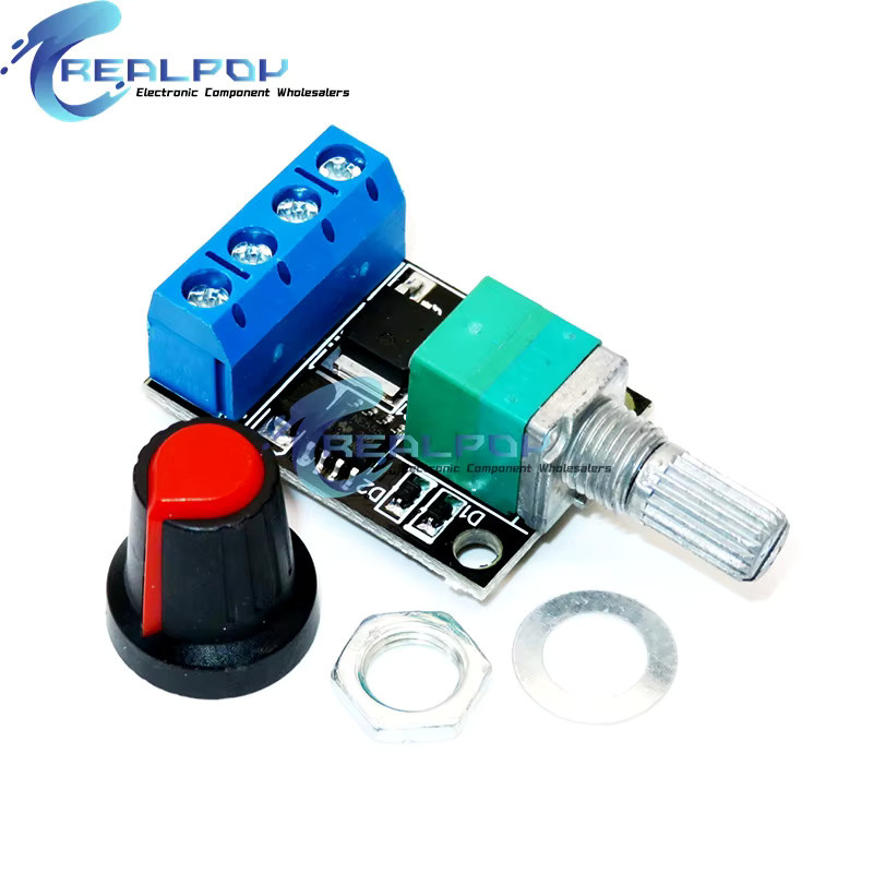 REALPOY PWM DC Motor Drehzahlregler und LED Dimmer Leistungsregler für 5V 12V 10A - Bild 2
