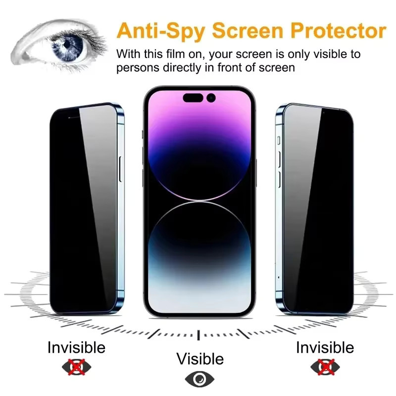 2 Stück Anti-Spion Sichtschutz Panzerglas für Apple iPhone Modelle (iPhone 15, 14, 13, 12, 11, X, XS Max, XR, 8, 7, SE) - Bild 2