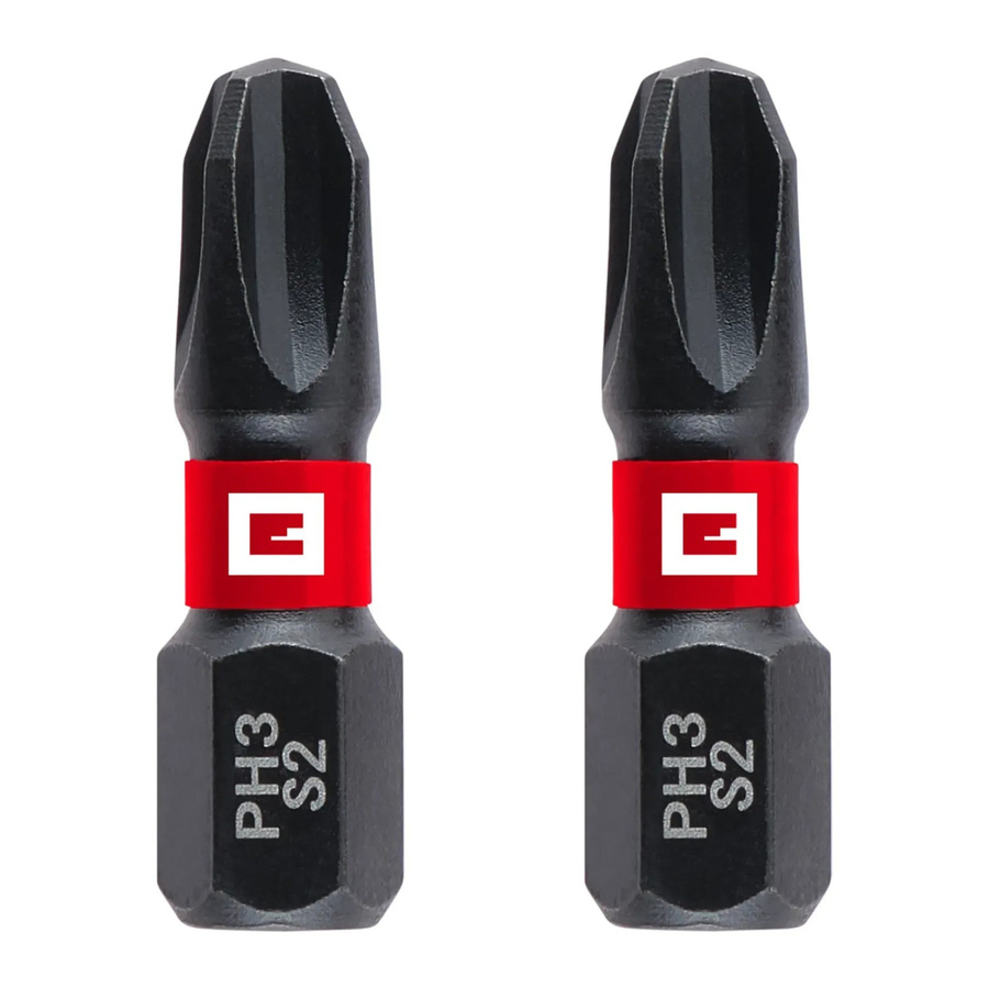 Einhell Impact Bit-Set 2-teilig PH3, 25 mm, rot/schwarz - Bild 2