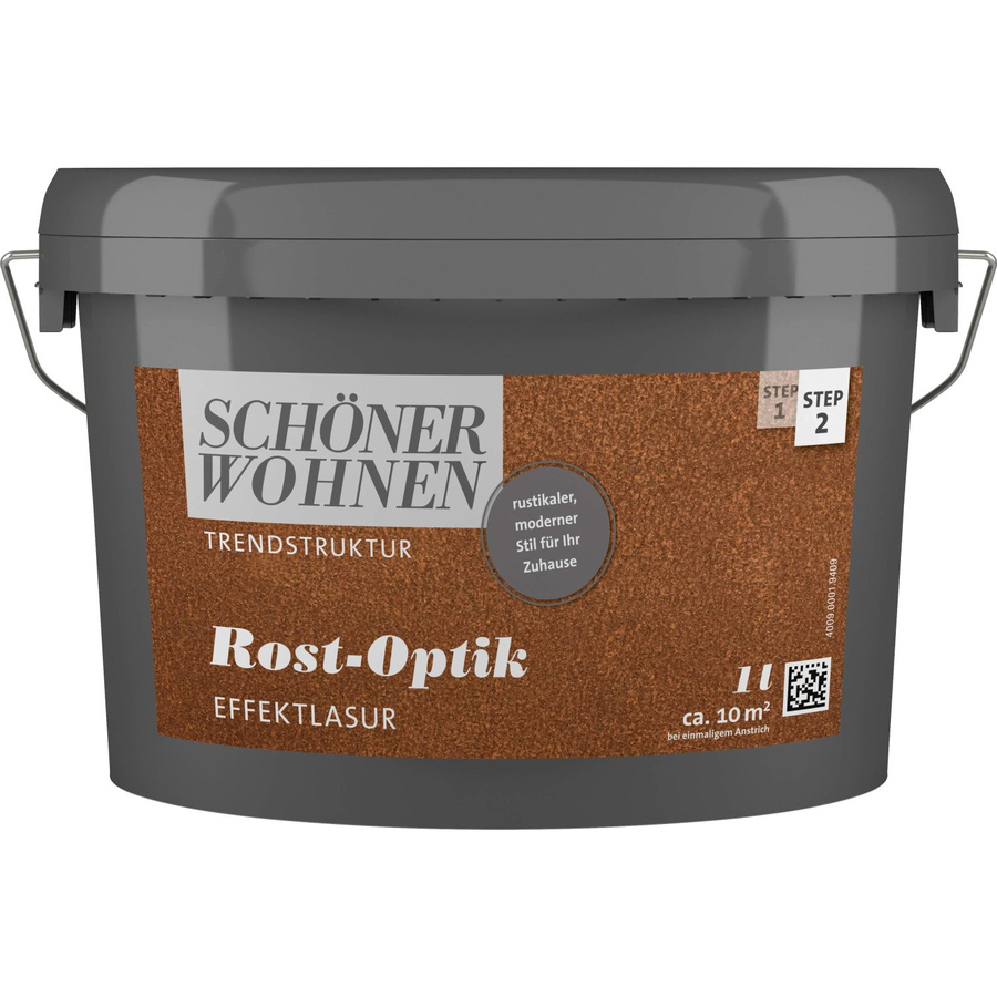 Schöner Wohnen Effektlasur Trendstruktur in Rost-Optik, Farbe: Rot/Braun, wasserbasiert - Bild 3