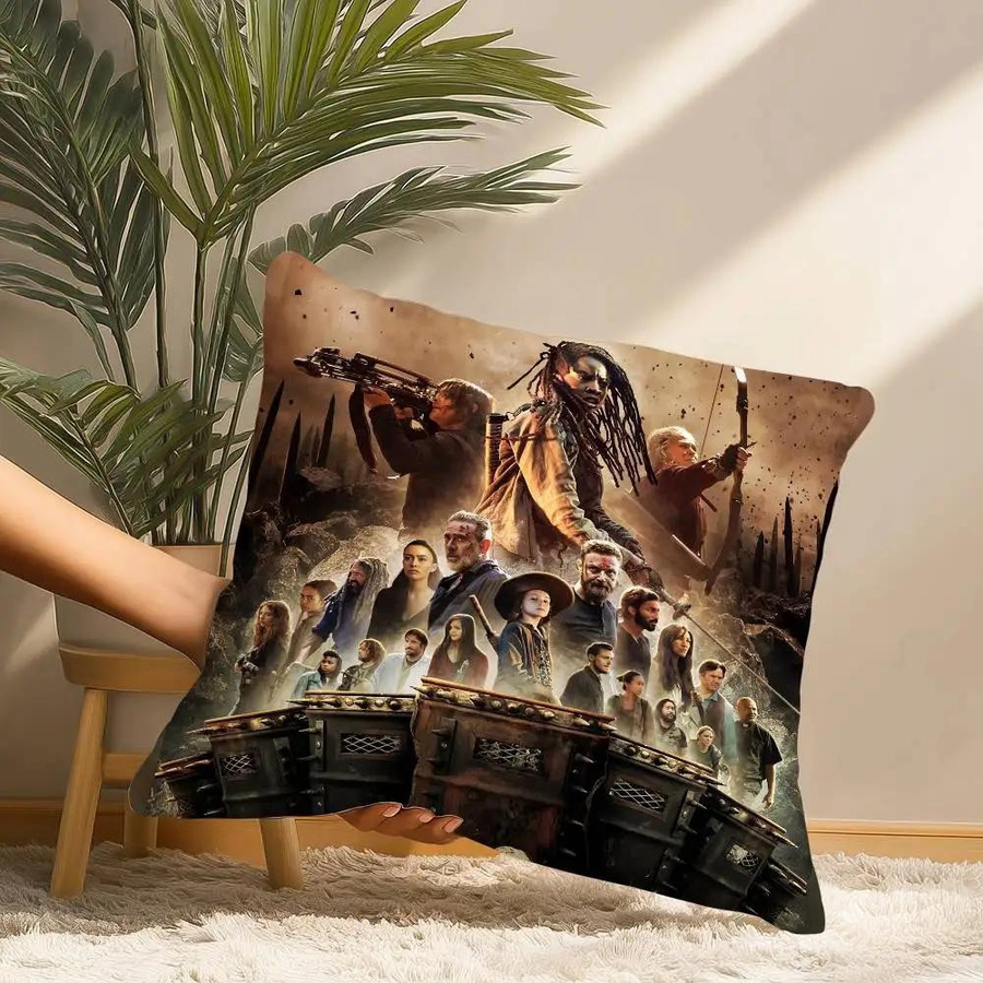 GUOYU HOMEDECOR The Walking Dead Kissenbezug aus Plüsch, Quadratisch, Multicolour, Breite: 30,48 cm, Breite: 30,48 cm - Bild 2