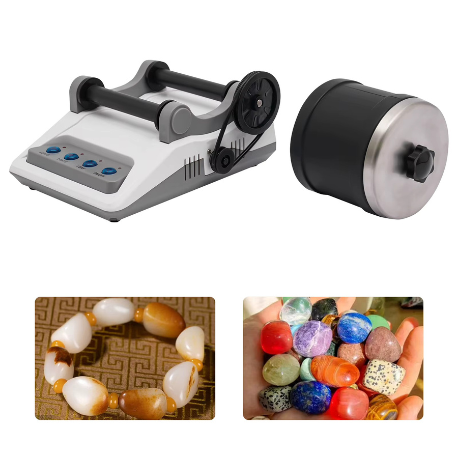 CNCEST Rock Tumbler Kit Steinpolierer-Set für Einsteiger mit 7-Tage-Timer, Weiß/Bunt/Mehrfarbig - Bild 3