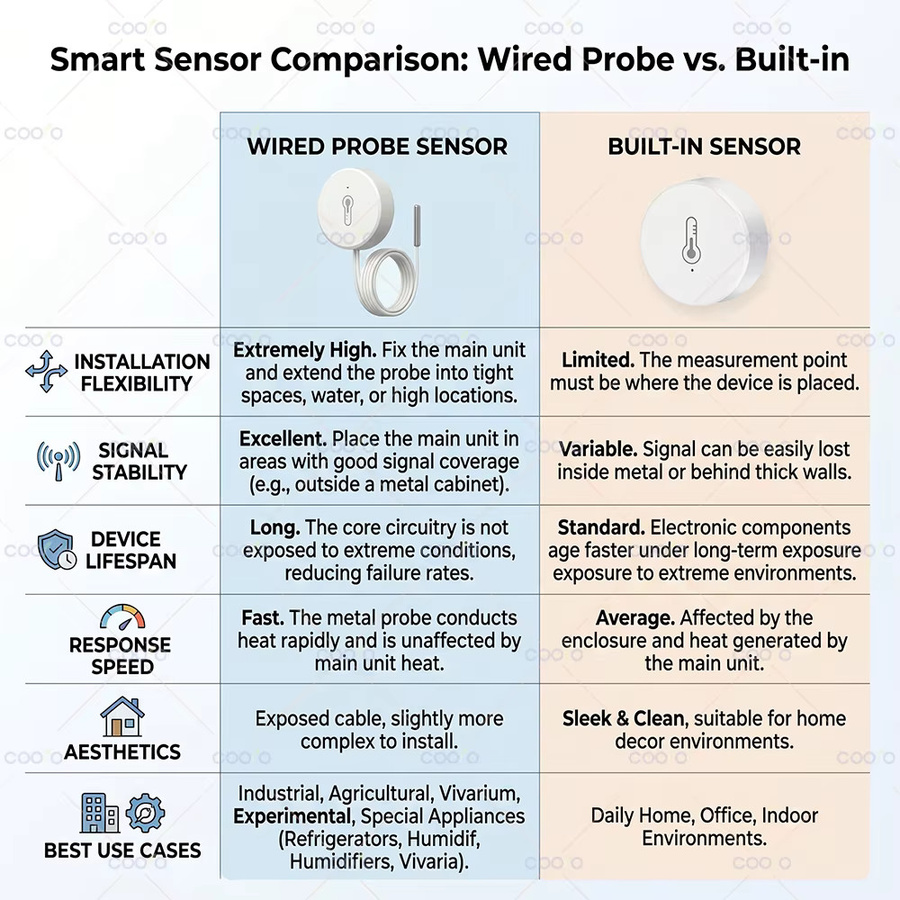 Coolo Zigbee Temperatur- und Feuchtigkeitssensor mit Sonde in Weiß für Smart Life Tuya Hub Z2M - Bild 3