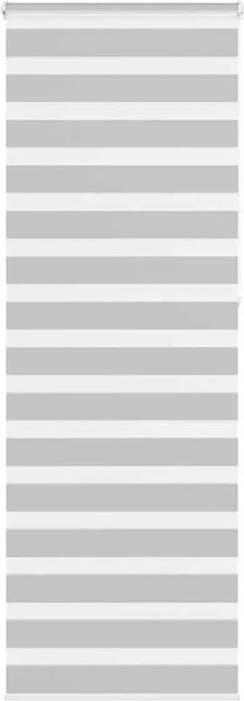 vidaXL Doppelrollo Day and Night Hellgrau gestreift aus Polyester, B/H: 80 x 230 cm - Bild 1