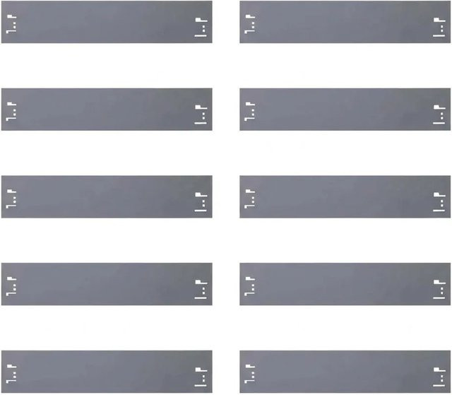 Green-Split 10er Set Rasenkanten aus Metall in Grau, Höhe: 13,5 cm, Gesamtlänge: 12 m - Bild 1